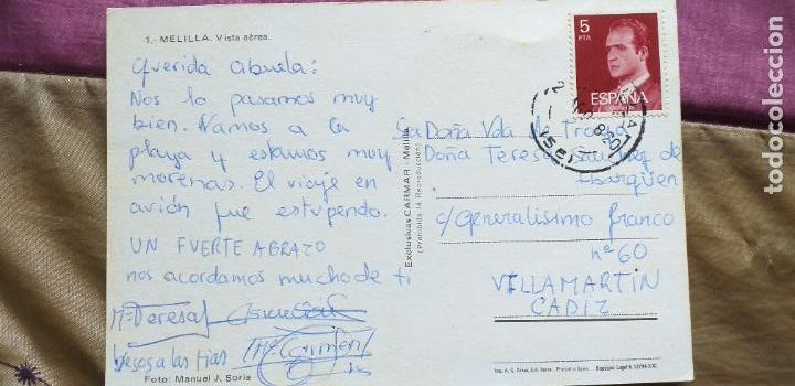 Postales: MELILLA-V43-CIRCULADA-VISTA AEREA - Foto 2