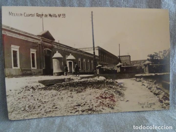 Postales: MELILLA. CUARTEL REGIMIENTO 59. POSTAL EXPR&Eacute;S M. VILA. - Foto 1