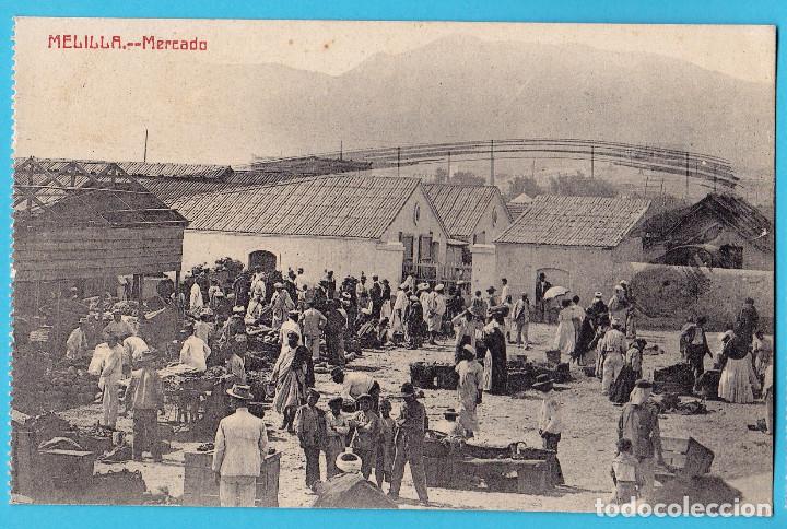 Postales: MELILLA. MERCADO. CATA&Ntilde;EIRA Y &Aacute;LVAREZ. POSTAL EXPR&Eacute;SS, MELILLA. - Foto 1