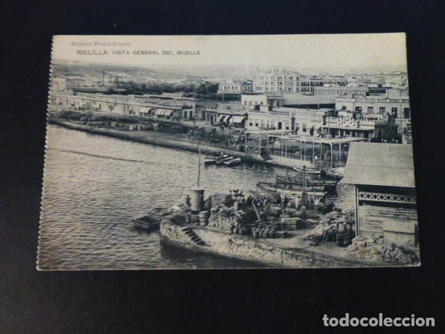 Postales: MELILLA VISTA GENERAL DEL MUELLE - Foto 1