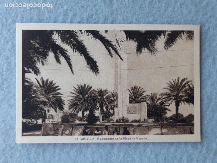 Postales: Melilla. Monumento de la Plaza de Espa&ntilde;a - Foto 1