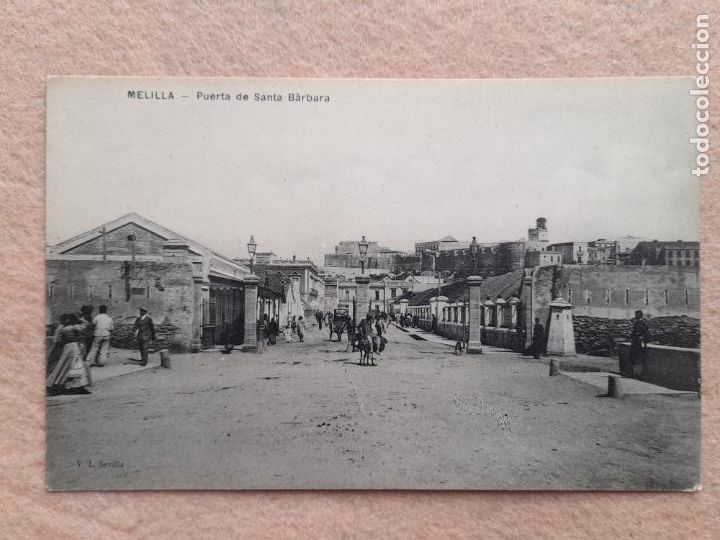 Postales: Melilla. Puerta de Santa B&aacute;rbara. - Foto 1