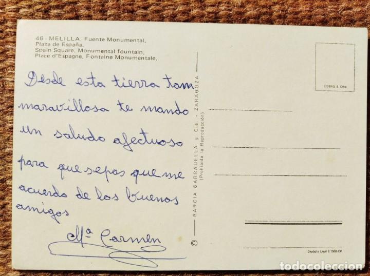Postales: MELILLA - PLAZA DE ESPA&Ntilde;A - Foto 2