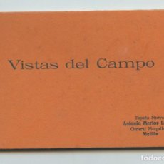 Postales: LIBRO POSTALES ”VISTAS DEL CAMPO” DE MELILLA SERIE ESPAÑA NUEVA (INICIOS DEL S. XX) GUERRA DEL RIF. Lote 324209973