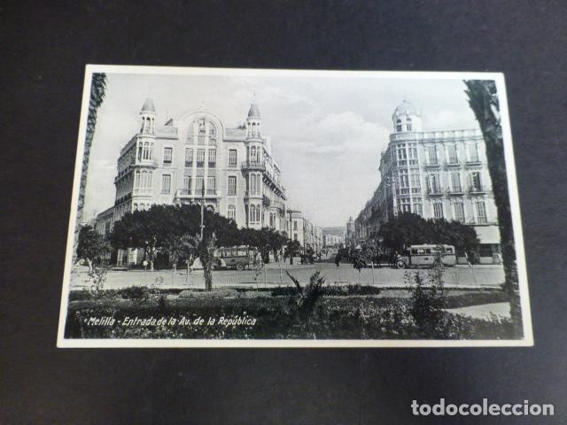 Postales: MELILLA ENTRADA A LA AVENIDA DE LA REPUBLICA - Foto 1