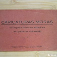 Postales: CARICATURAS MORAS-BLOC CON 12 POSTALES ANTIGUAS-M.V. POSTAL EXPRES MELILLA-VER FOTOS-(100.161). Lote 393702384