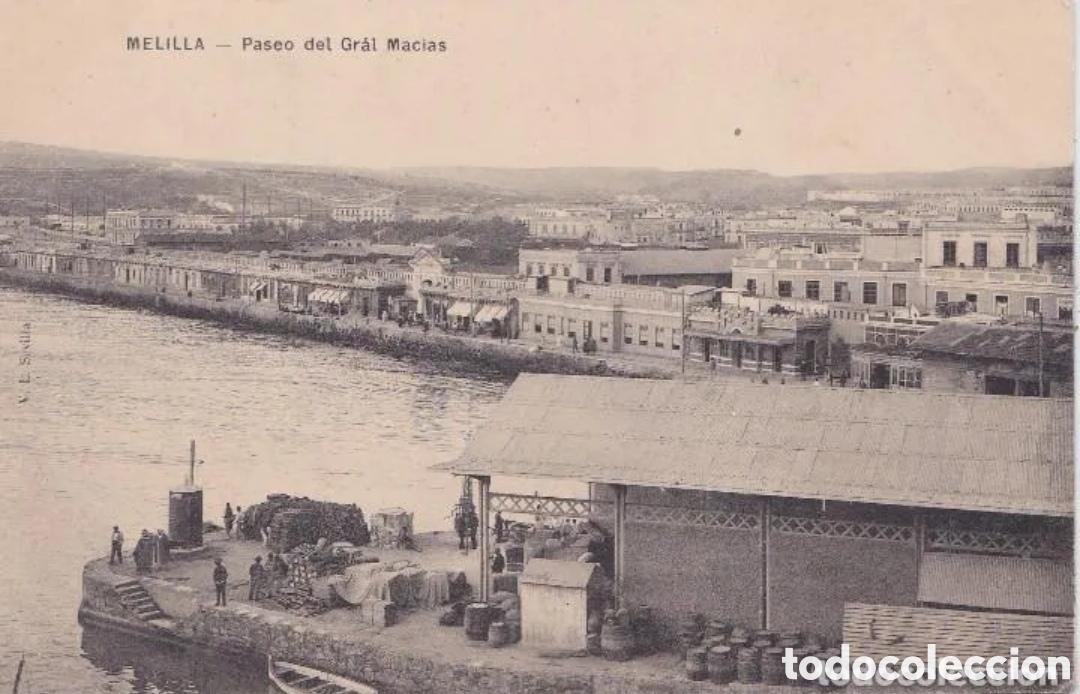 Postales: MELILLA - PASEO DEL GENERAL MACIAS - Foto 1