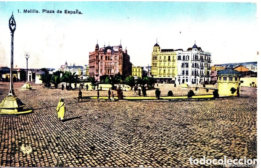 Postales: MELILLA - PLAZA DE ESPA&Ntilde;A - CYL - Foto 1