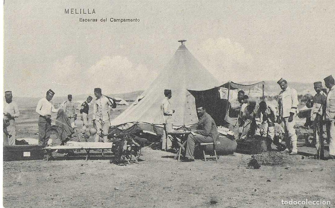 Postales: MELILLA - ESCENAS DEL CAMPAMENTO - S/C