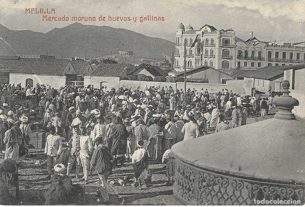 Postales: MELILLA - MERCADO MORUNO DE HUEVOS Y GALLINAS - FOTOTIPIA CASTAÑEIRA Y ALVAREZ - SIN CIRCULAR