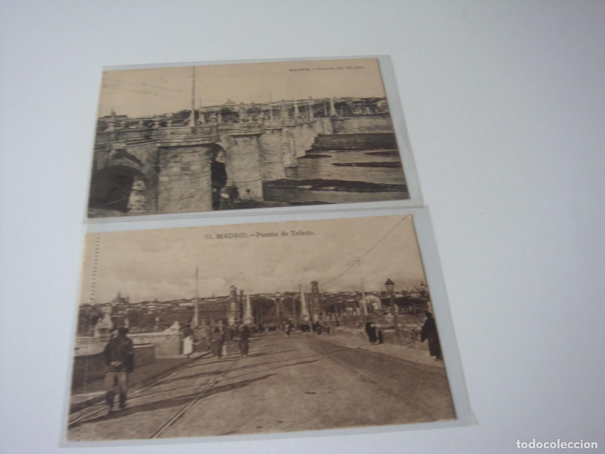 Postales: 2 POSTALES MADRID PUENTE DE TOLEDO - Foto 1