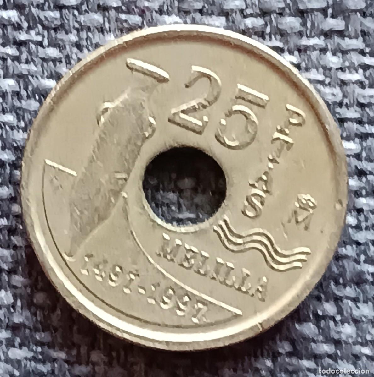 Postales: Moneda 25 pesetas 1997 Melilla - Foto 1