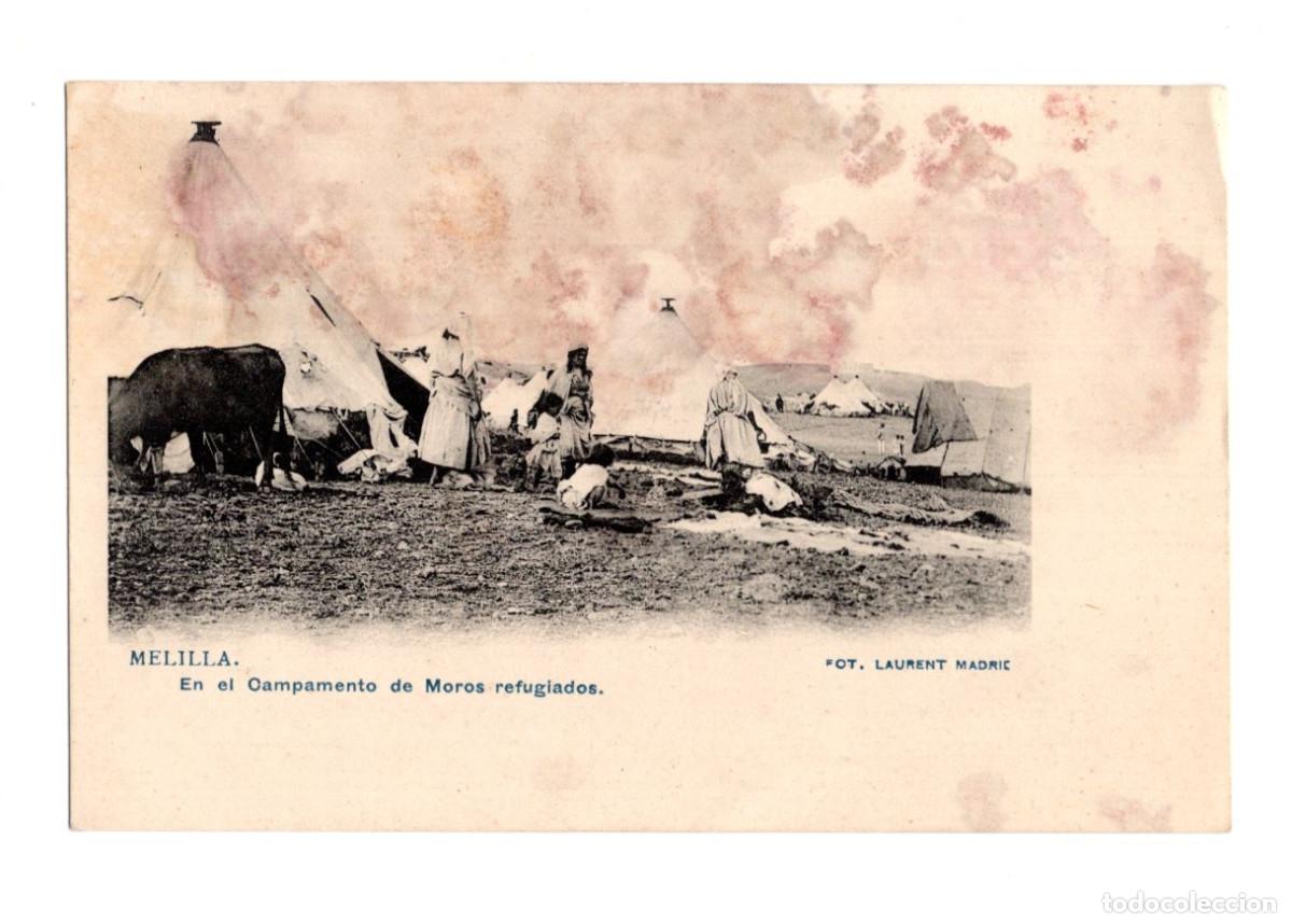 Postales: MELILLA.- CAMPAMENTO DE MOROS REFUGIADOS. - Foto 1
