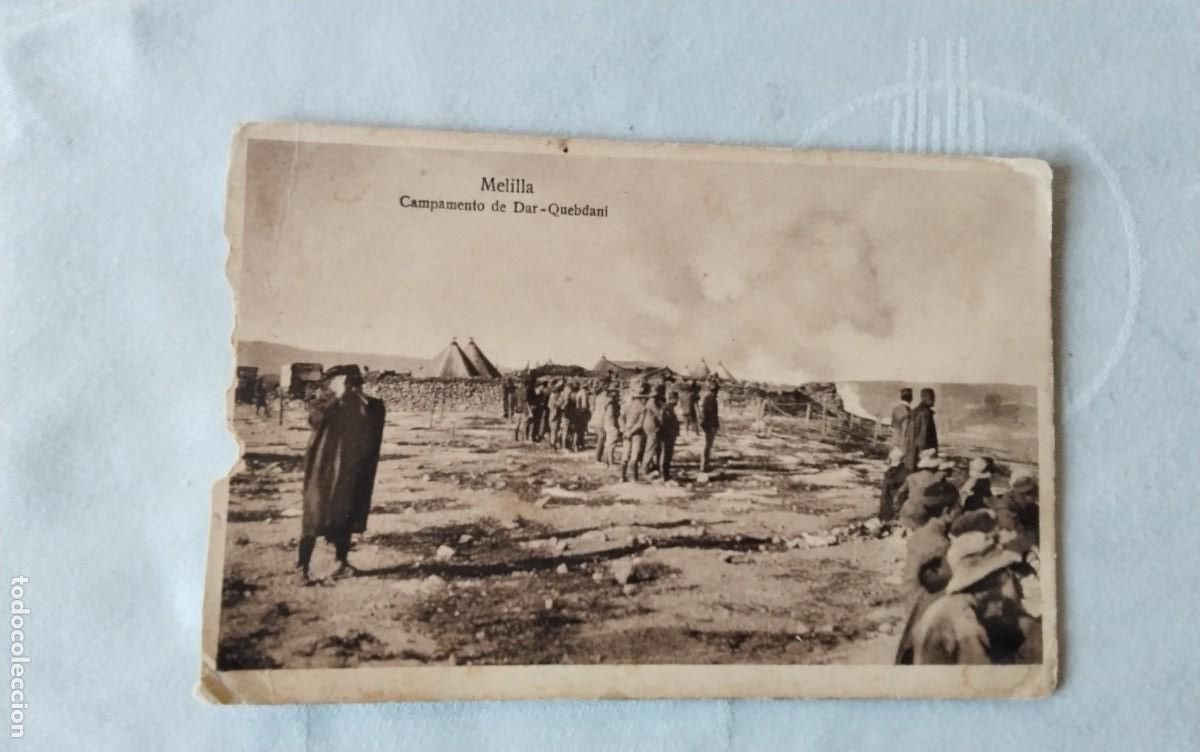 Postales: MELILLA GUERRA DEL RIF , POSTAL ANTIGUA , BLANCO Y NEGRO