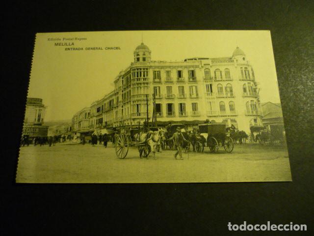 Postales: MELILLA ENTRADA GENERAL CHACEL - Foto 1