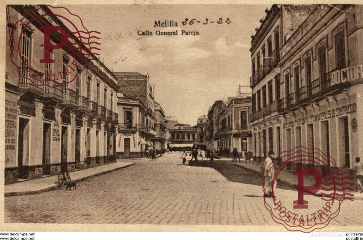 Postales: MELILLA -CALLE GENERAL PAREJA - Foto 1