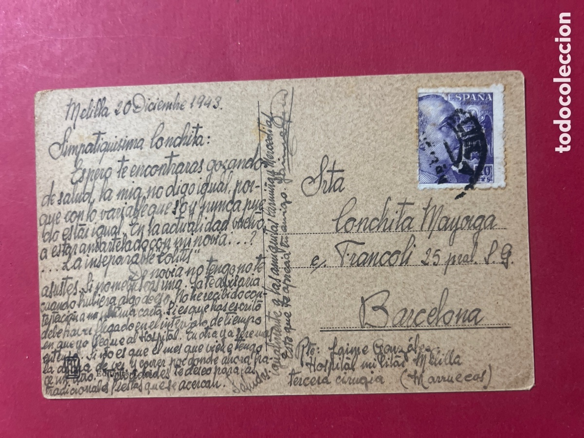 Postales: V10. POSTAL - MELILLA - 1943 - Foto 2