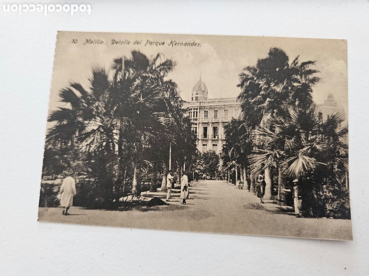 Postales: Postal de Melilla n &deg;10 Detalle del parque Hern&aacute;ndez 1910s 1920s Edici&oacute;n Boix