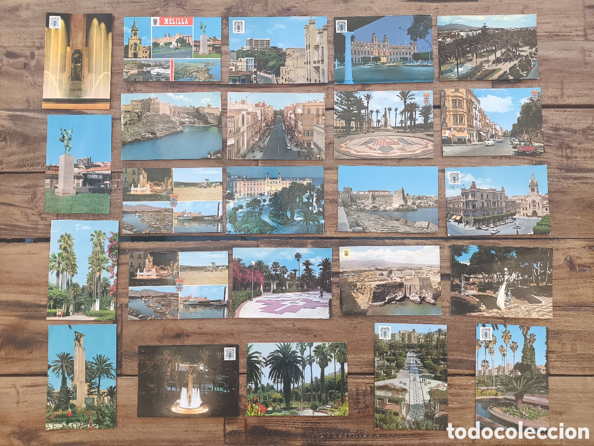 Postales: Lote de 24 postales de Melilla - Foto 1