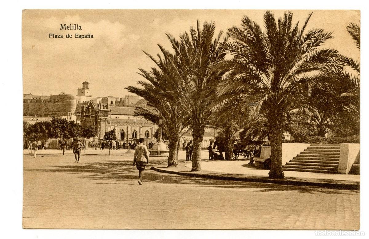Postales: Postal Melilla Plaza de Espa&ntilde;a. Edici&oacute;n M.V. Postal Expr&eacute;s n&ordm; 127 (Melilla) No circulada