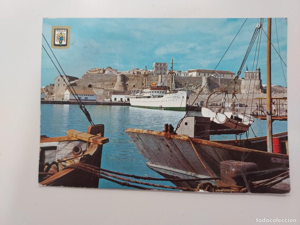 Postales: POSTAL MELILLA PUERTO Y CIUDAD ANTIGUA. 1963. CIRCULADA