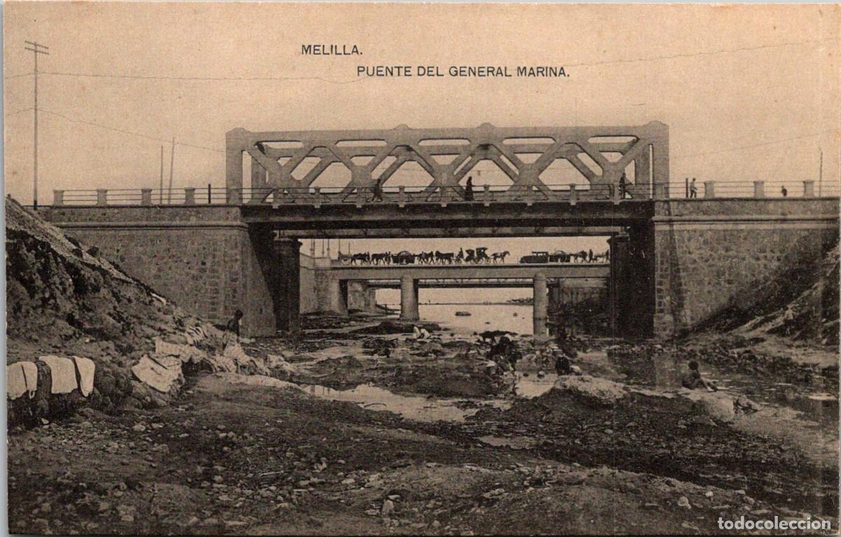 Postales: Melilla - Puente del General Marina - La Papelera Africana - 136x87mm