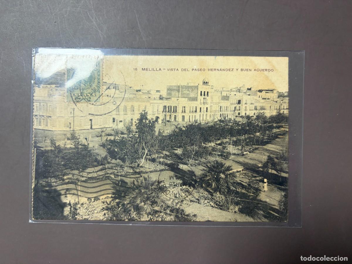 Postales: TARJETA POSTAL. MELILLA. 16.- VISTA DEL PASEO HERN&Aacute;NDEZ Y BUEN ACUERDO. EDICI&Oacute;N RIF