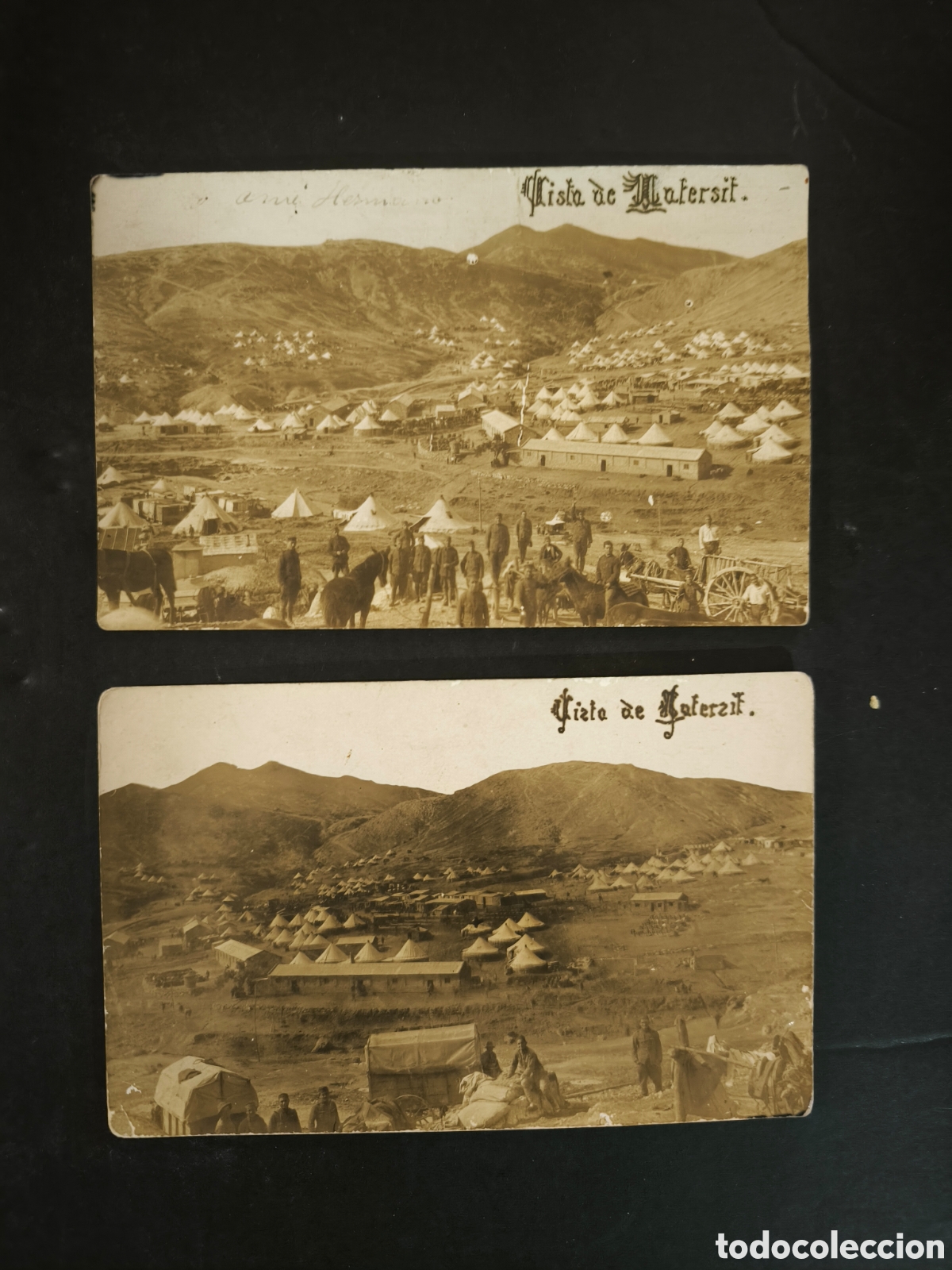 Postales: 2 fotograf&iacute;as postales antiguas. Guerra del Rif.