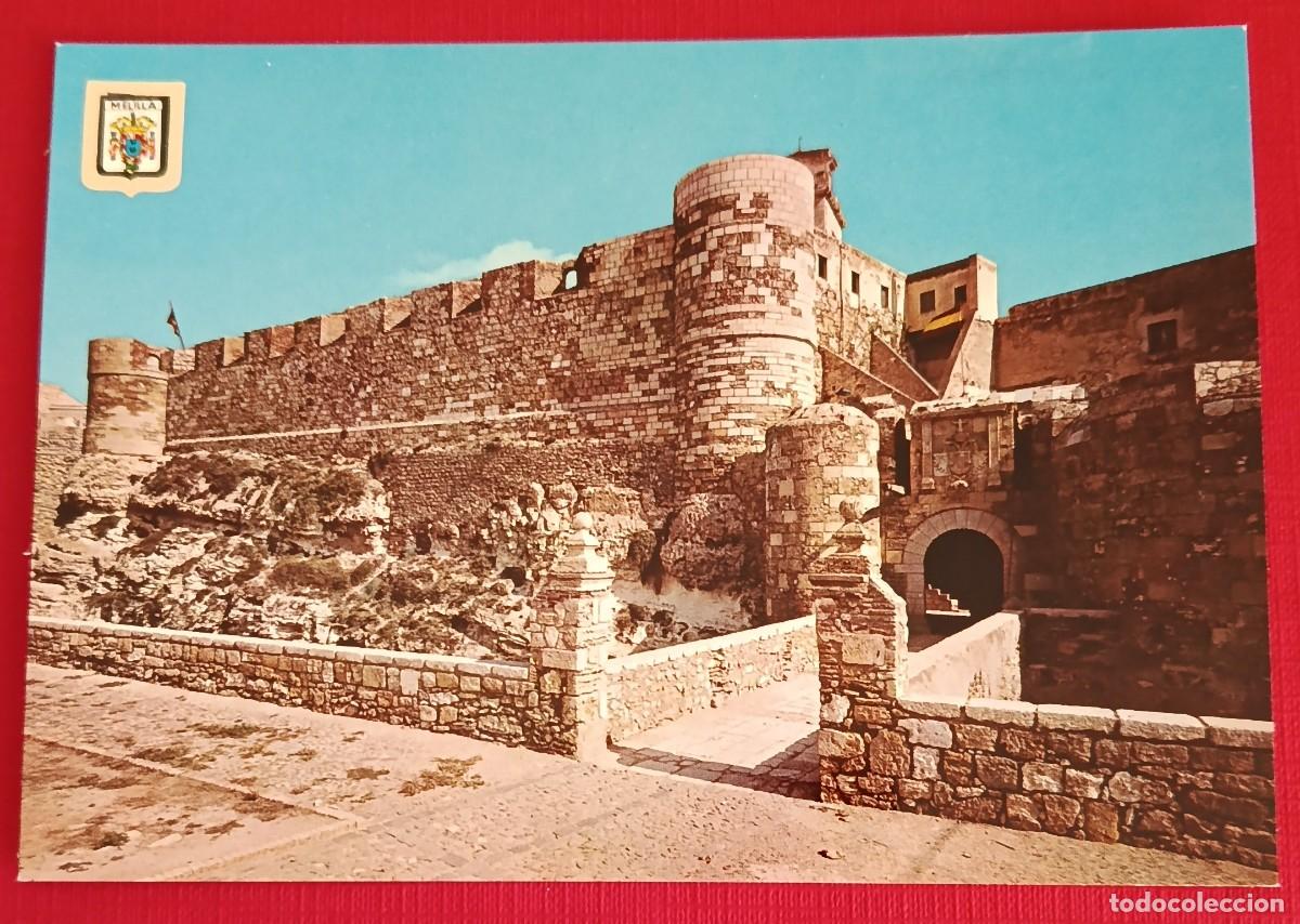 Postales: TARJETA POSTAL - PUERTA DE SANTIAGO Y MURALLA REAL - MELILLA 1960/70 - COMERCIAL ESCUDO DE ORO
