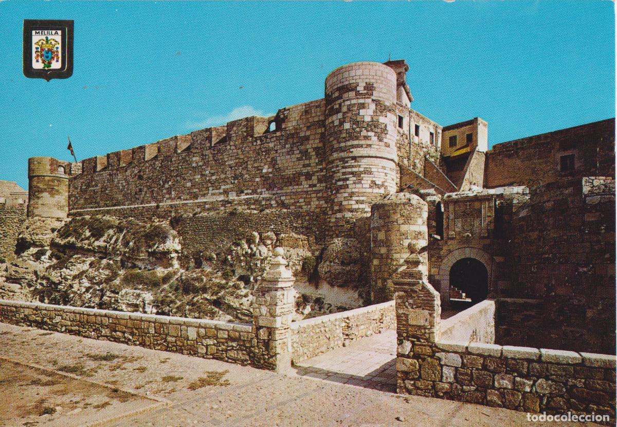 Cartes Postales: CASTILLOS Y FORTALEZAS: MELILLA, PUERTA DE SANTIAGO Y MURALLA REAL - ESCUDO DE ORO N&ordm;10 - S/C