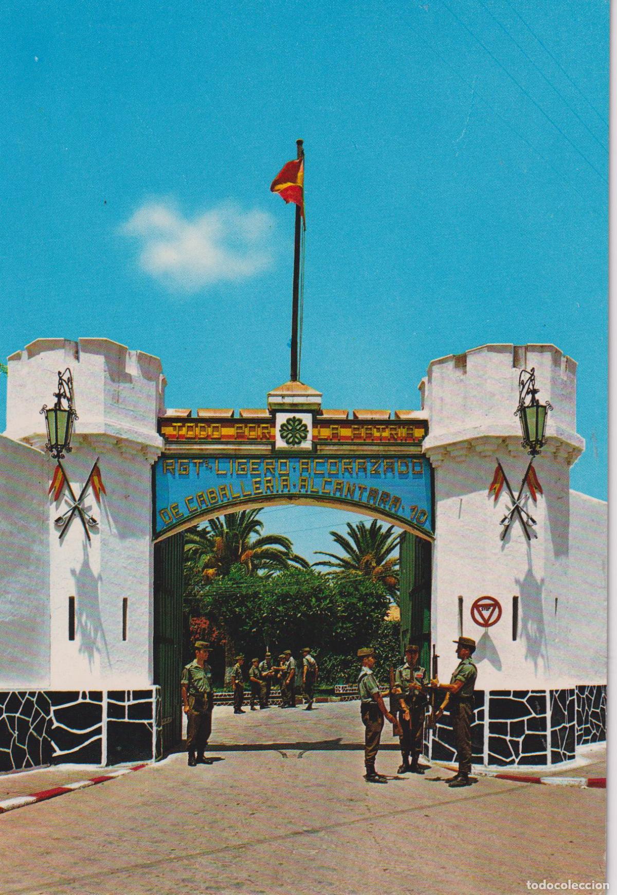 Postales: MELILLA, REGIMIENTO LIGERO ACORAZADO DE CABALLERIA ALCANTARA N&ordm;10 - ED.BEASCO 1607 - ESCRITA
