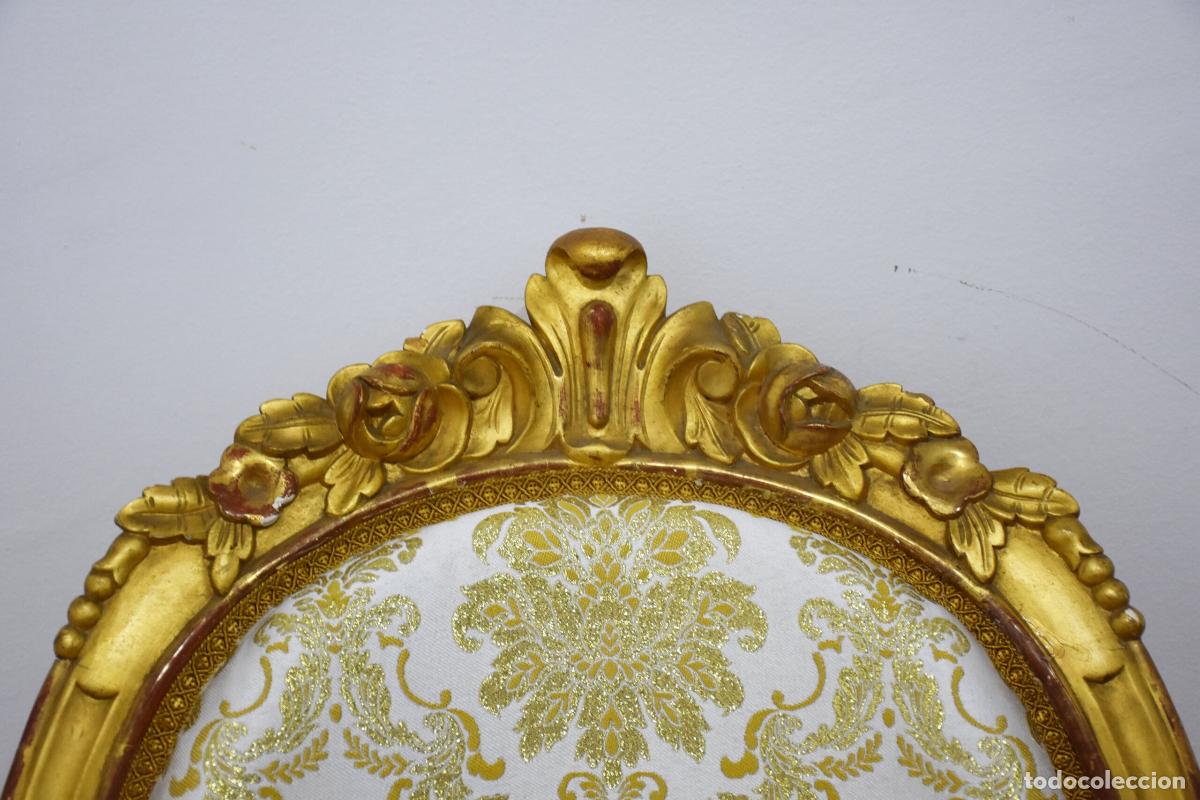 Postales: Conjunto 6 sillas Isabelinas pan de oro - Foto 7
