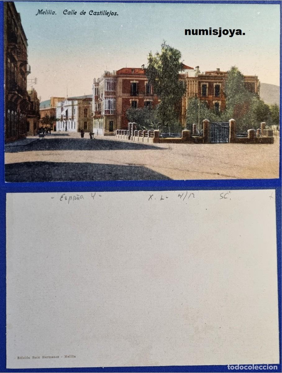Postales: Postal de Melilla Espa&ntilde;a a&ntilde;o 1910. Calle de Castillejos. Ed. Boix Hermanos.