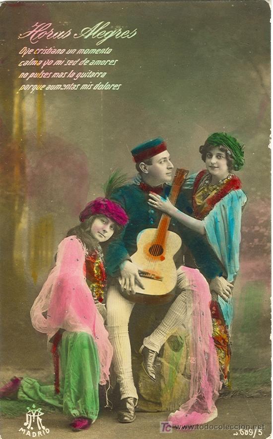 Postales: POSTAL ROM&Aacute;NTICA. HORAS ALEGRES. - Foto 1