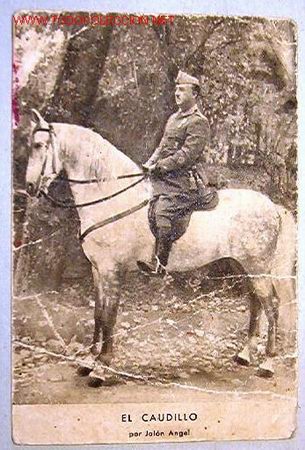 Postales: Postal de Franco a caballo. - Foto 1