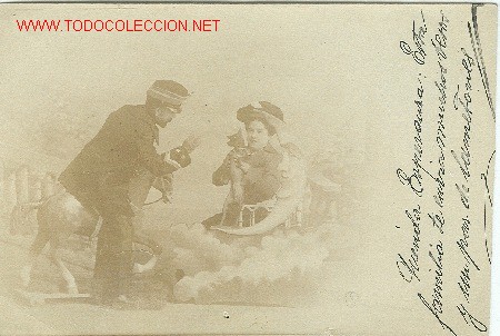 Postales: MATRIMONIO MILITAR - Foto 1