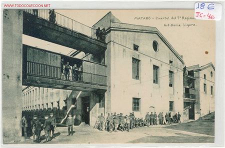 Postales: (JC-46) POSTAL MILITAR CUARTEL DE MATARO - Foto 1