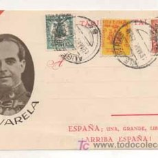 Postales: POSTAL MILITAR. GENERAL VARELA. ESPAÑA, UNA, GRANDE, LIBRE. (ED. JUAN MARRA.) MATASELLADA 1937. 