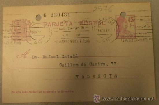 Postales: Postal Rep&uacute;blica. perforada - Foto 1