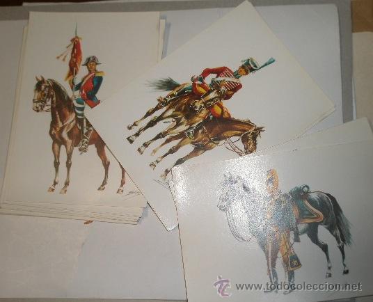 Postales: 18 postales de uniformes del Ej&eacute;rcito Espa&ntilde;ol, en dibujos - Foto 1