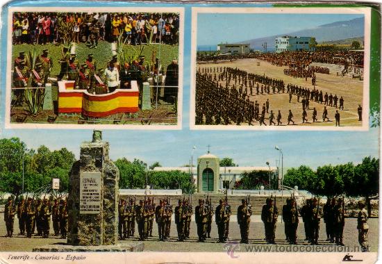 Postales: POSTAL MILITAR DE JURA DE BANDERA EN HOYA FRIA TENERIFE A&Ntilde;O 1973 ENVIO GRATIS