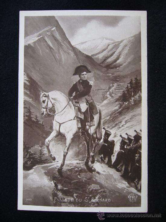 Postales: Postal de Napole&oacute;n. Pasaje de S. Bernard. - Foto 1