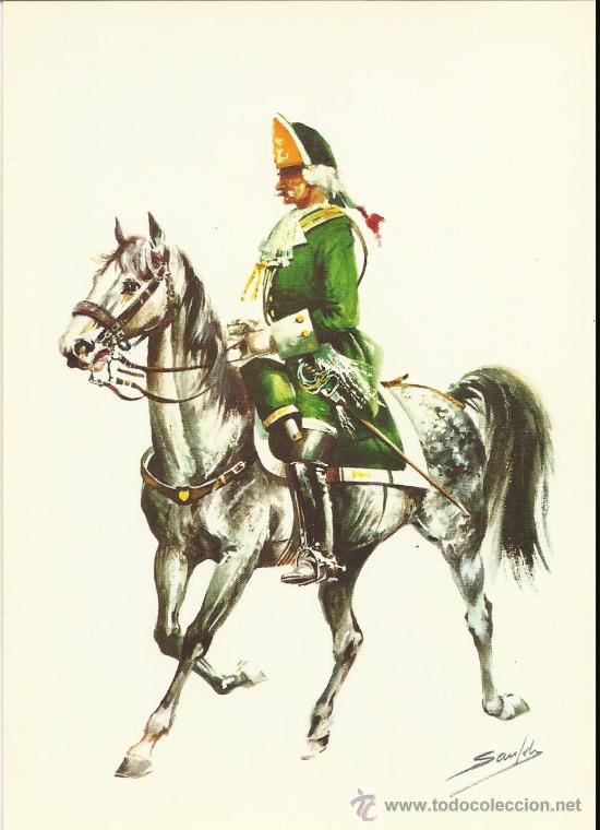 Postales: POSTAL DE CAPITAN DEL TERCIO DE DRAGONES - Foto 1