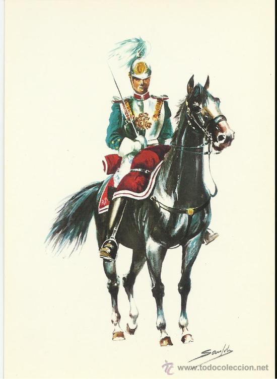 Postales: POSTAL CAPITAN DE LA ESCOLTA REAL - Foto 1