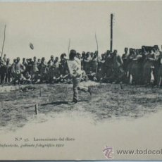 Postales: POSTAL MILITAR ACADEMIA DE INFANTERÍA.LANZAMIENTO DE DISCO.1911.