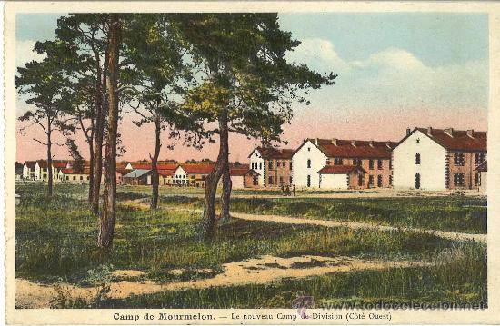 Postales: Cuartel franc&eacute;s. Camp de Mourmelon. Escrita y datada - Foto 1