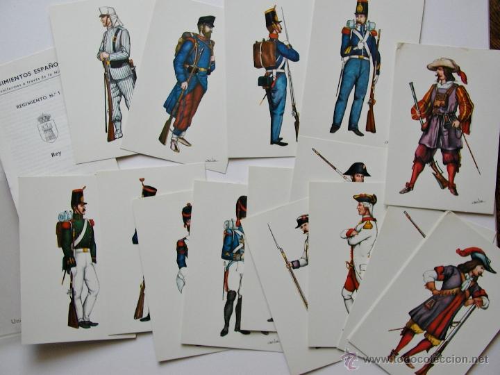Cartes Postales: 18 POSTALES DE REGIMIENTOS ESPA&Ntilde;OLES 1&ordm; SERIE A&Ntilde;O 1970.