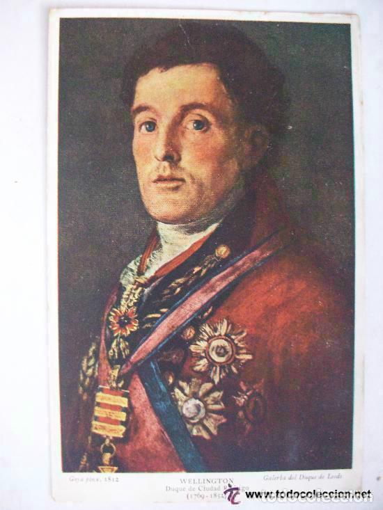 Postales: LORD WELLINGTON EN LA TOMA DE BADAJOZ . POSTAL INGLESA CON POEMA Y TEXTO EN ESPA&Ntilde;OL .