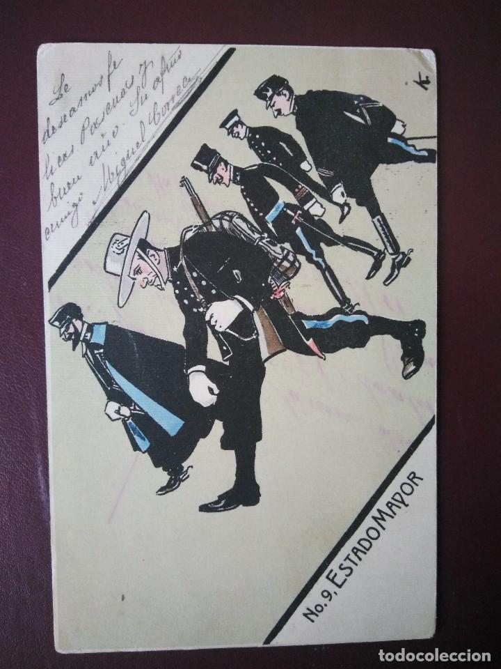 Postales: ESTADO MAYOR.   N&deg; 9.  CIRCULADA. - Foto 2