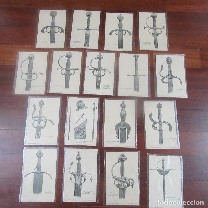 Postales: postales espadas sables, medieval - Foto 2